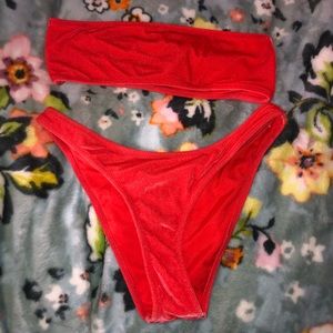 Red velvet triangl swim size small